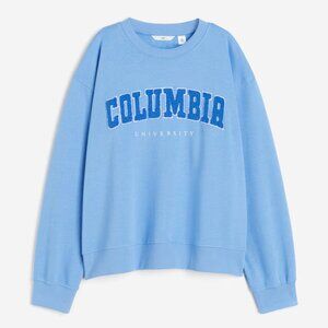H&M Light Blue "Columbia University" Crewneck Sweatshirt